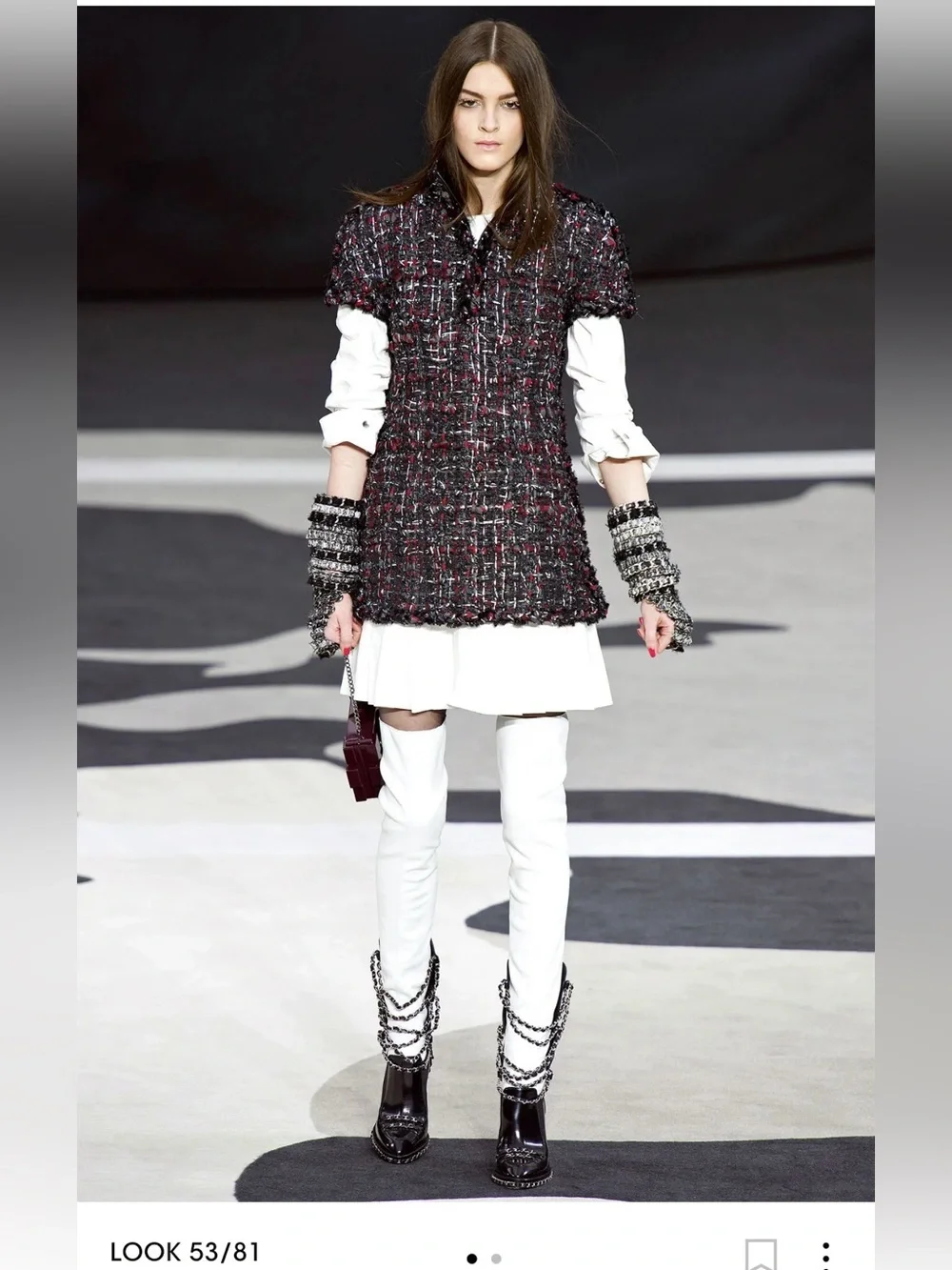 Chanel A/W2013 Karl Lagerfeld Chain Obsession Patent Leather Block Heel Boots 37